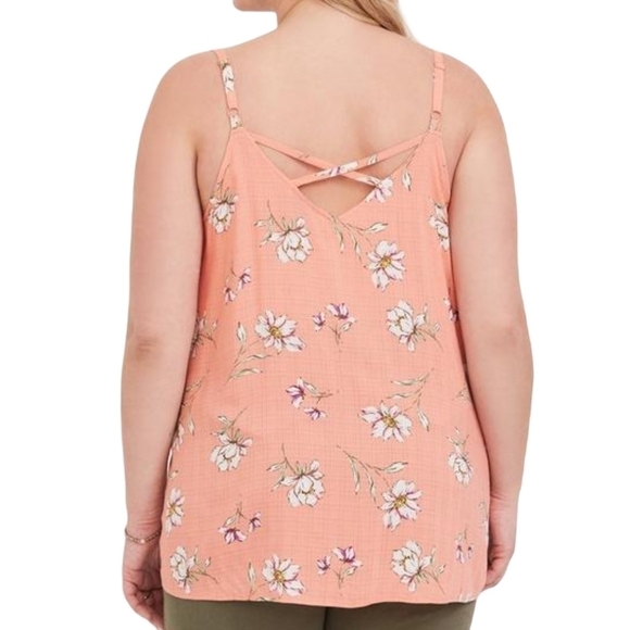 Torrid sophie textured woven double layered floral sleeveless tank top 3x - Picture 2 of 10